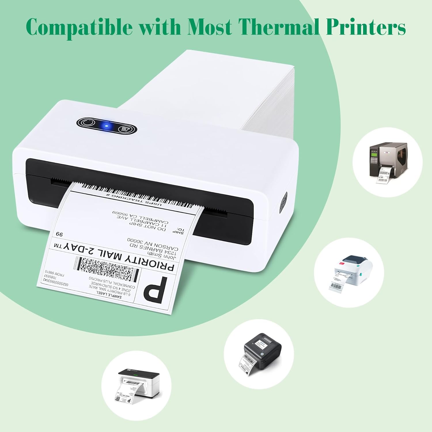 Thermal Labels 4x6 200 Labels Fanfold Direct Shipping Labels | Perforated and Strong Adhesive Mailing Stickers Paper