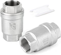 TAISHER 2PCS 304 Stainless Steel 1/4" Female Vertical Check Valve，Backflow Prevention, One Way Spring Check Valves CF8 WOG 1000