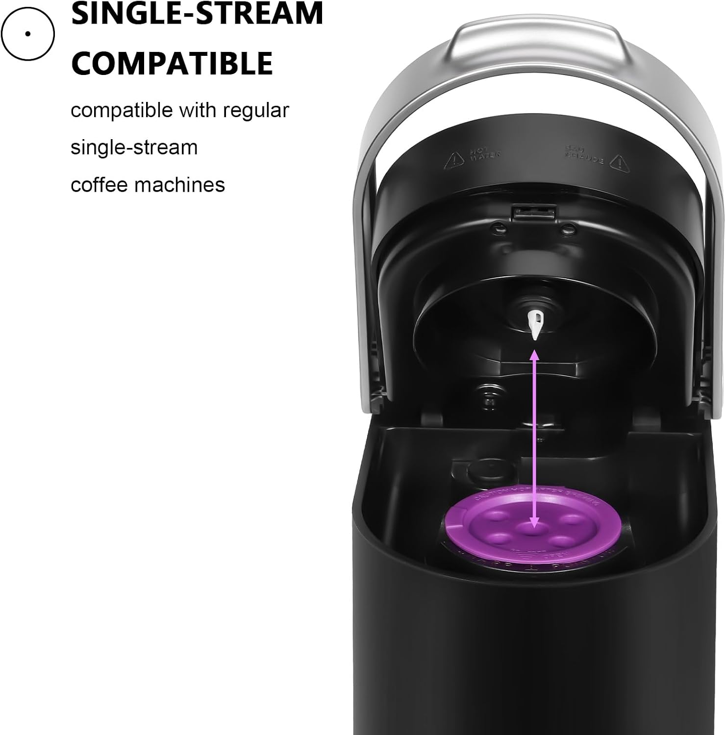 Universal Refillable Coffee Pods with 5 Holes, Suitable for K Cups, Refillable Coffee Filters with Food Grade