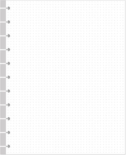A4 TUL Discbound Dotted Refill Paper, 11-Disc Dot Grid Filler Paper, 100Sheets / 200Pages, 100gsm White Paper, 8.5''