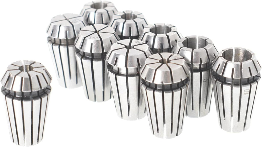 kimllier 10Pcs ER16 1-10MM Spring Collet Set