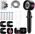 Filtered Handheld Shower Head, High Pressure Power Showerhead with 5 Filters & 59" Flexible Hose, 360° Rotating