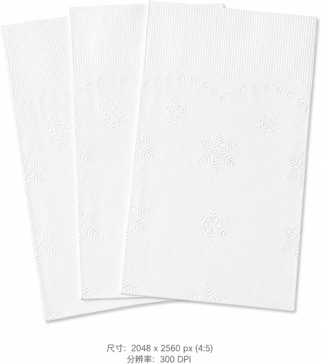 White Dinner Napkins, 15"x17", 150 Count, 2-Ply Disposable Paper Napkins