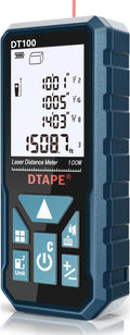 DT50 165 Ft Laser Measuring Tool, High-Accuracy Laser Tape Measure, 2" Backlit LCD Display Laser Measure