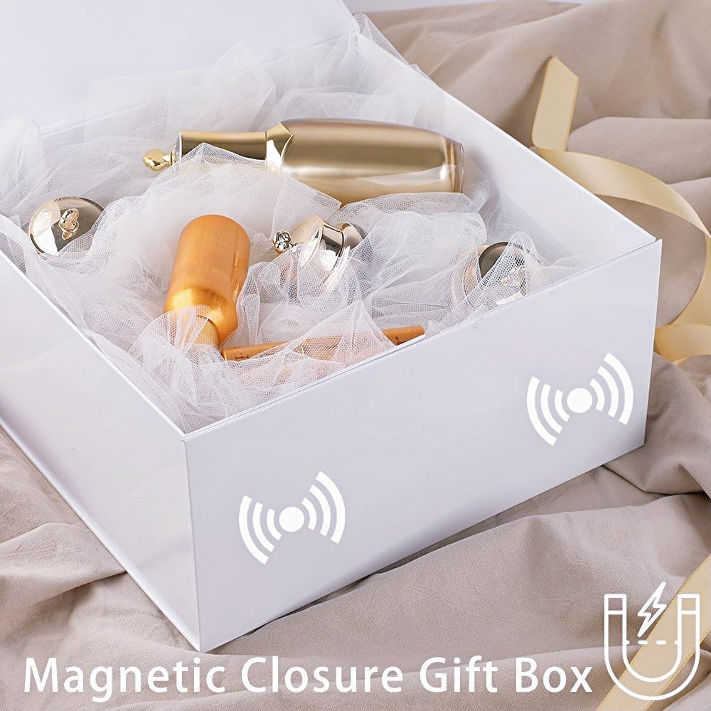 Magnetic Gift Box 15 Pack White Large Gift Box with Lids Closure in Bulk, Luxury Cardboard Gift Boxes for