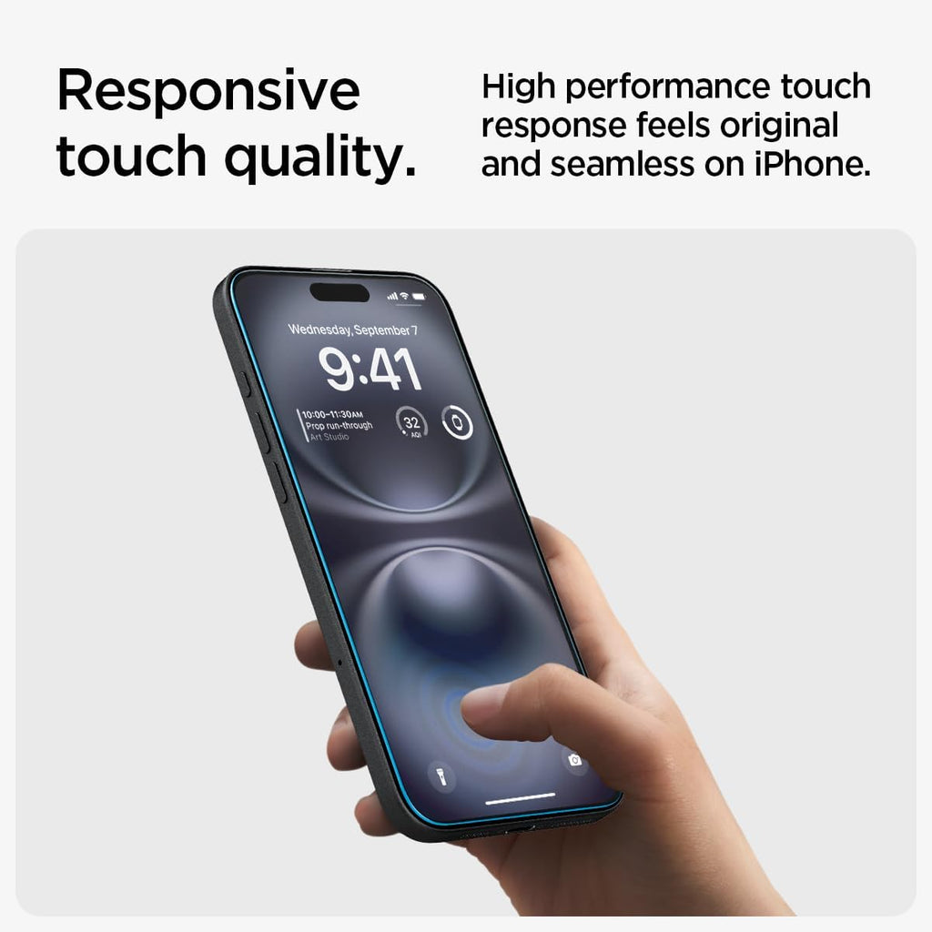 Tempered Glass Screen Protector [GlasTR EZ FIT] designed for iPhone 16 / iPhone 15 [2 Pack]
