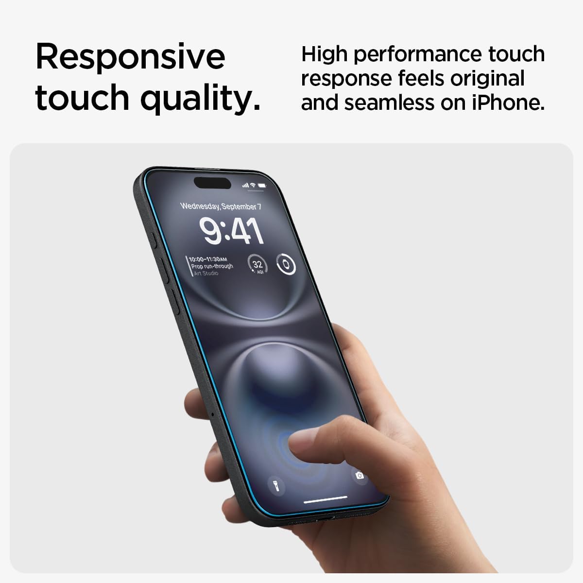 Tempered Glass Screen Protector [GlasTR EZ FIT] designed for iPhone 16 / iPhone 15 [2 Pack]