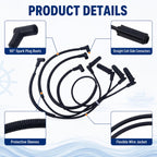 8M0088014 Spark Plug Wire Set for Mercury Outboard 75-115HP Marine Engine