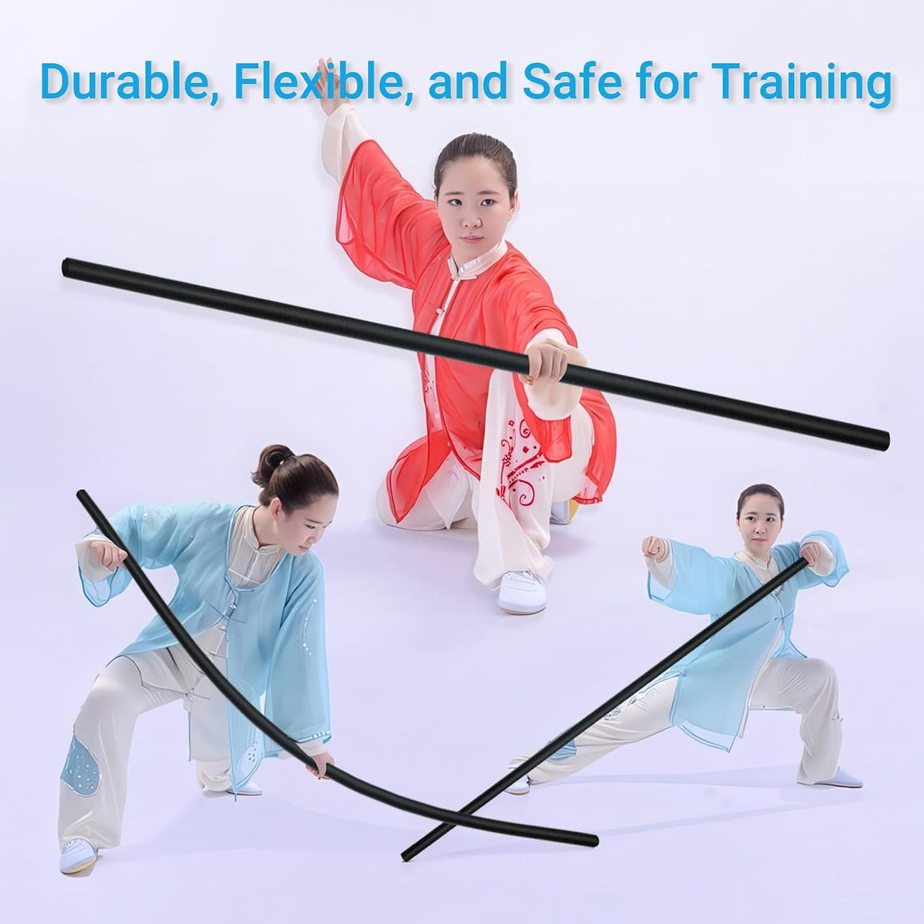 4ft & 6ft Collapsible Bo Staff – Foam-Padded Martial Arts Training Staff for Safe Practice, Portable Design with