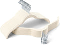 Velvet Shirt Hangers 30 Pack, Slim Felt Hangers Beige | Non-Slip Flocked Surface; 360° Swivel Hooks; Space-Saving