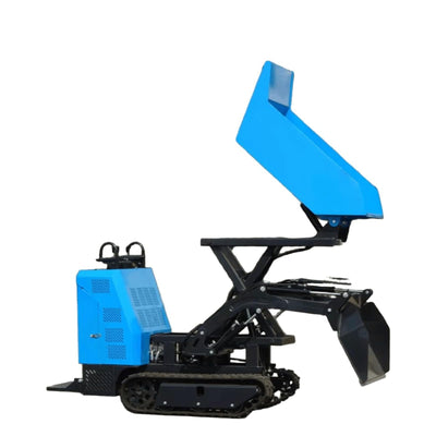 Mini Tracked Dumper Loader with Vertical Hydraulic Dump Compact Crawler Transport Vehicle for Home Farm Agriculture