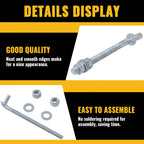 J Bolt Gate Hinge, 5/8" X 10" Gate Bolt Post Hinge, 4-Pack