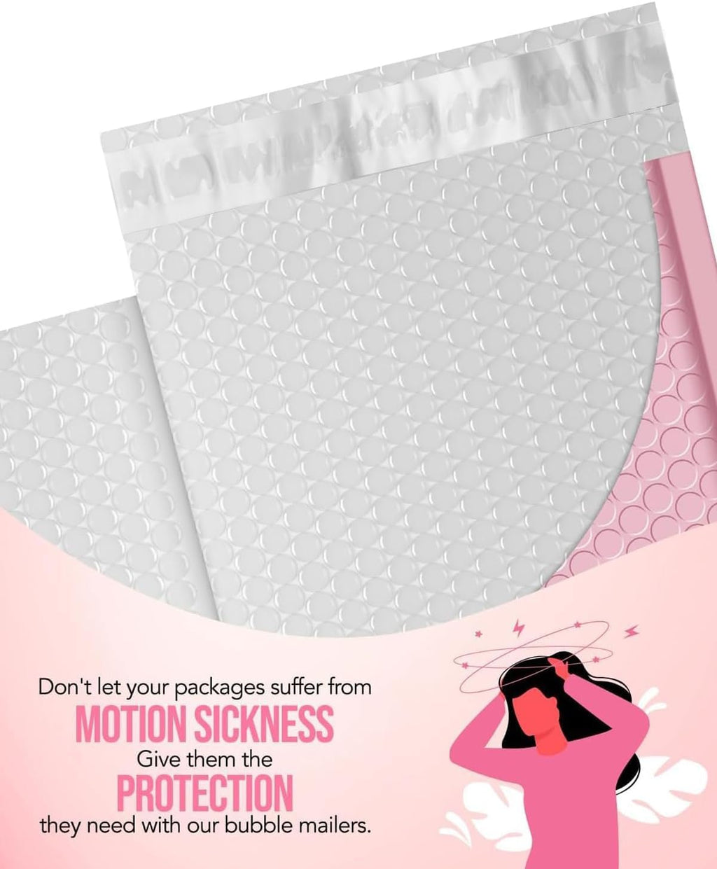 Light Pink Bubble Mailers 6x10" 100 Pack Padded Envelope