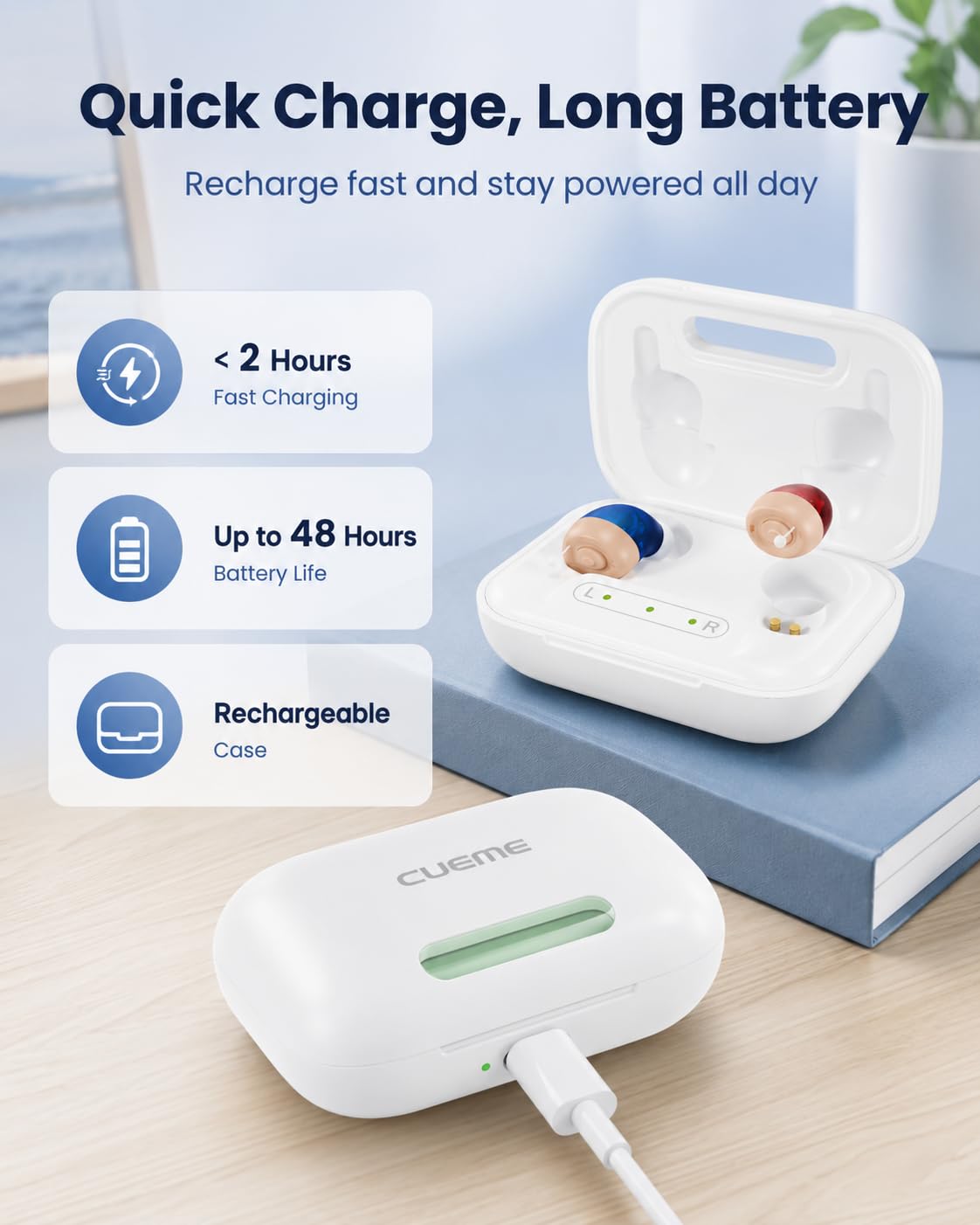 Hearing Aids, OTC Rechargeable Hearing Aids for Seniors & Adults