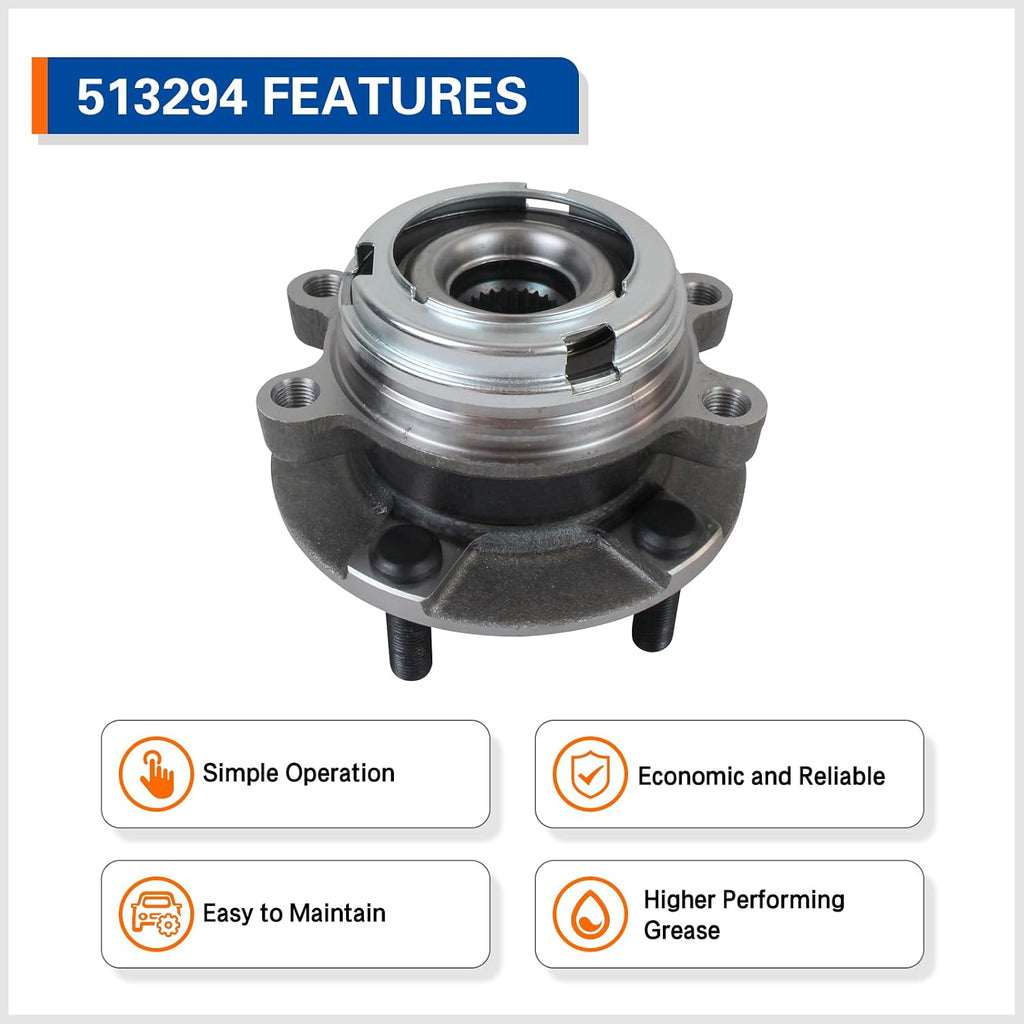 PAROD 513294 Wheel Hub Assembly Fit 2007-2012 Nissan Altima 2.5L L4