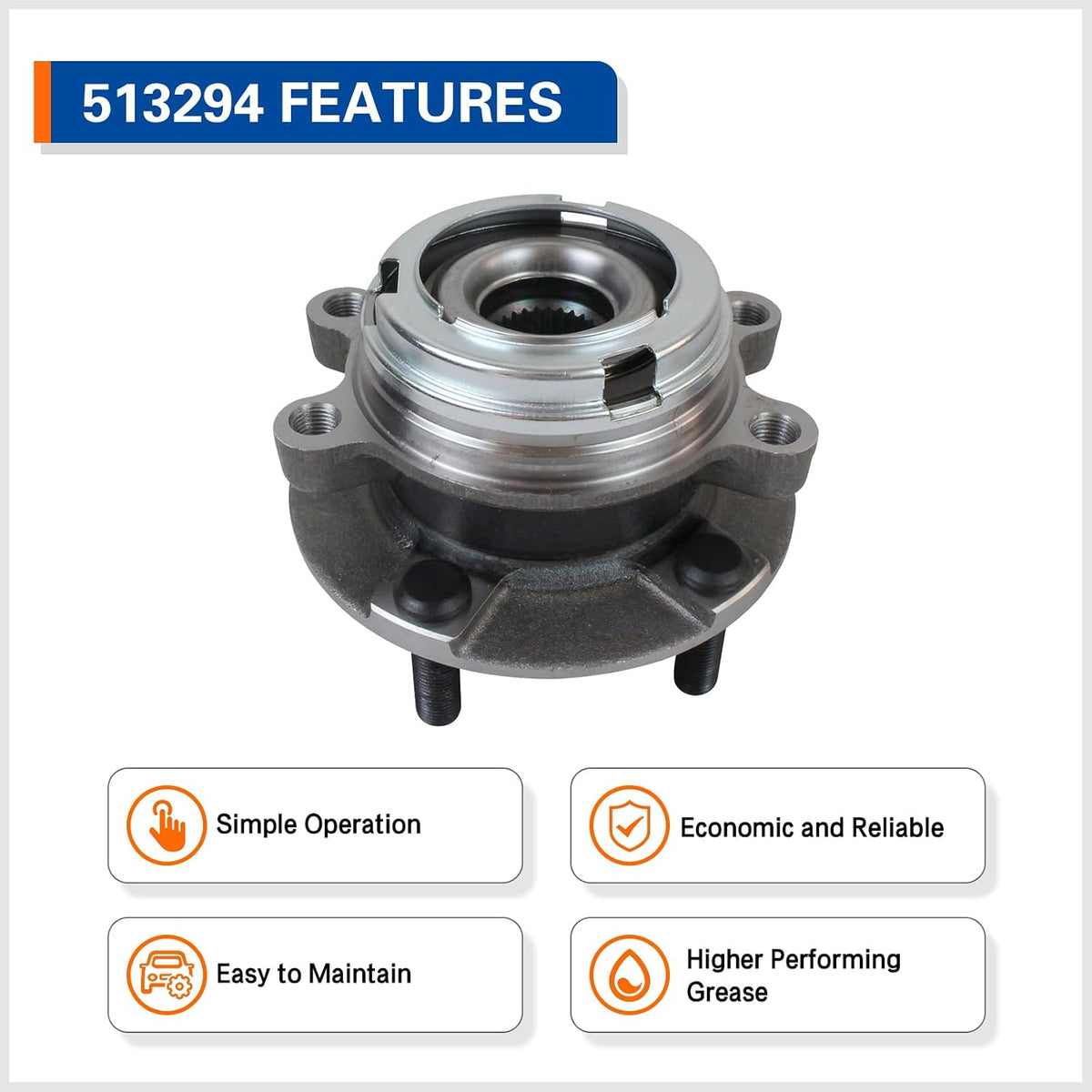 PAROD 513294 Wheel Hub Assembly Fit 2007-2012 Nissan Altima 2.5L L4