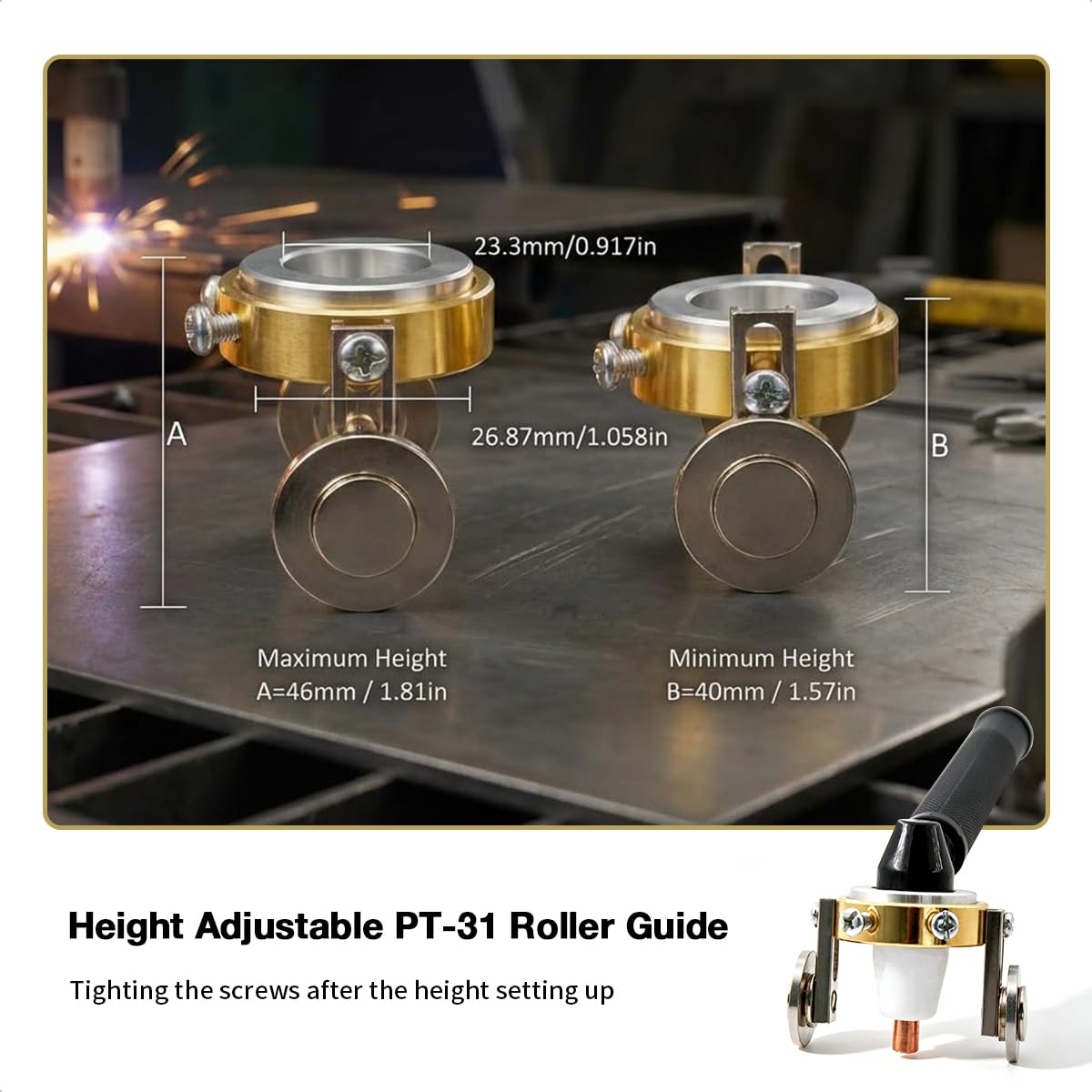PT-31 Roller Guide Stand-Off Spacer for CUT40 CUT50 Plasma Torch