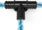 (Pack of 5) Topaipe 1 x 1 x 1 Inch PEX Poly Crimp Equal Tee