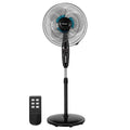 Pedestal Fan, 16-Inch Adjustable Height Fan, 3-Speed Digital Control, Timer, LCD Display, Double Blades, Remote