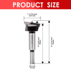 MOLLOM 1-11/16" (42.9mm) Carbide Forstner Drill Bit