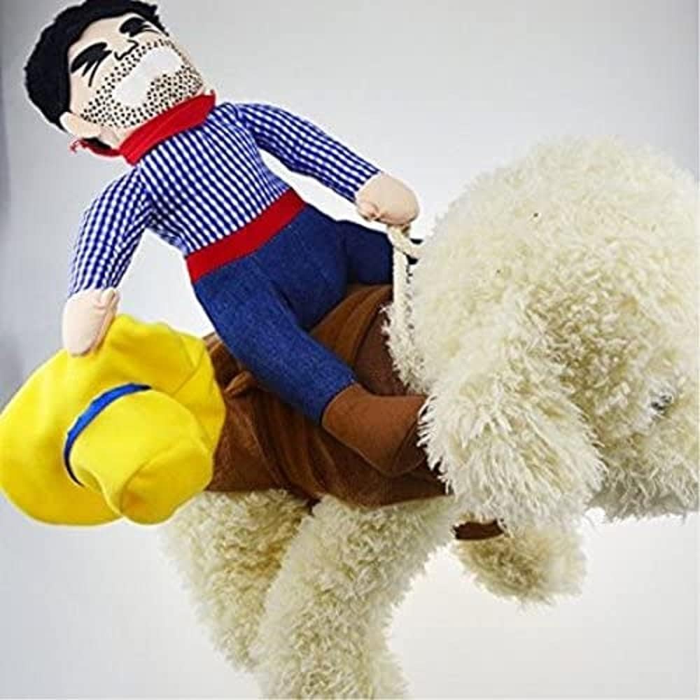 Halloween Cowboy Dog Costume Cosplay Apparel Riders Clothing | cat apparel