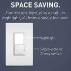 Legrand radiant 15 Amp Combination LED Night Light 3-Way Switch White