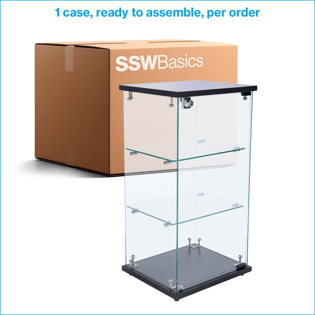 Infinity Countertop Glass Display Case (Ready to Assemble) - 12-1/4"W x 14-1/4"D x 27-1/4"H - Showcase Cabinet
