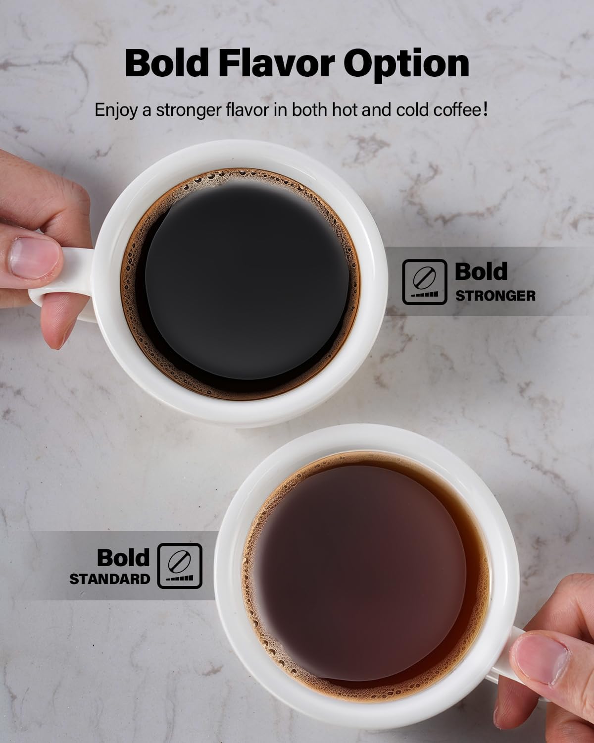 K Cup Coffee Maker, Single Serve Hot & Iced for K-Cup & Grounds | 52oz Removable Reservoir, Single Cup Coffee Maker