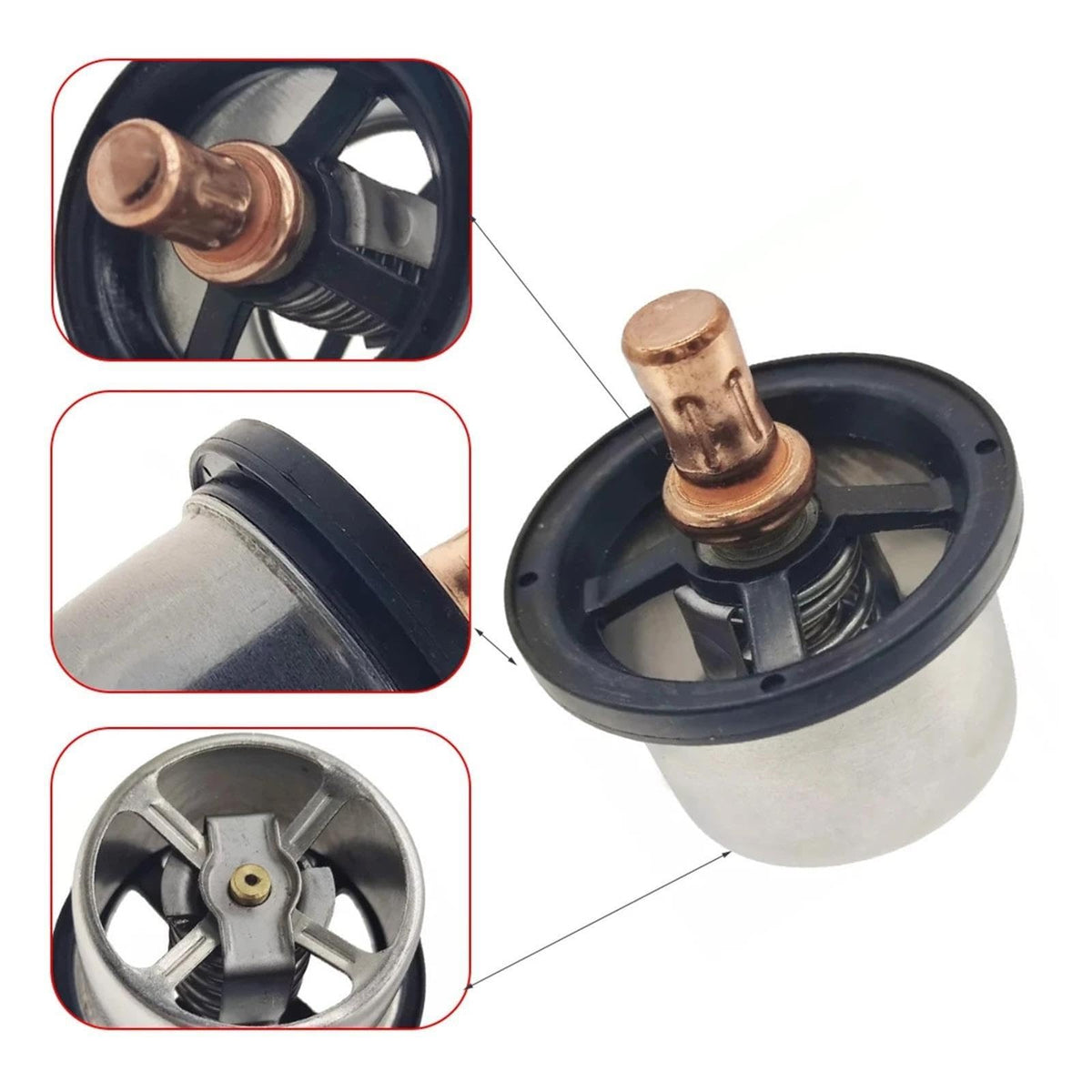 Cooling Thermostat Housing Coolant Compatible for Volvo Penta Sterndrive D4 150-300HP D6 235-480HP 1988-2003 8420968 1676306 3029205 8149186