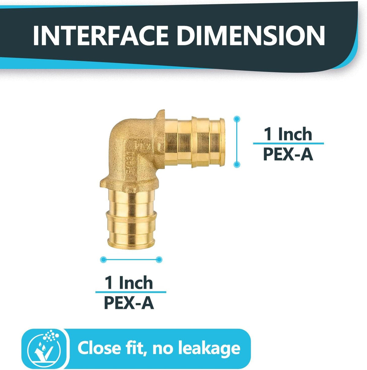 5Pack Seelink PEX-A Expansion Fittings, 1 Inch PEX-A Elbow(PEX1960036-5)