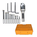 ALL-CARB 2" Boring Head R8 Shank 9 Pcs Boring Bars, 1/2" Carbide Boring Bar