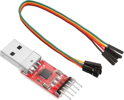 Vin Beauty CP2102 USB 2.0 to TTL Module Serial Converter Adapter, USB 2.0 to 5Pin UART Converter Module with 3.3V/5V Output with Jumper Wires for DIY Projects