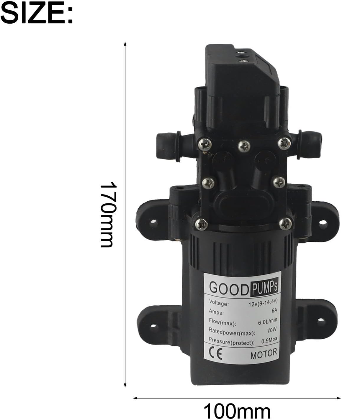 DC 12V Diaphragm Pump Adjustable Self Priming Sprayer Water Transfer Pump