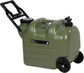 7.4 Gal Portable Water Container with Wheels & Spigot, Green | BPA-Free Rolling Camping Water Jug with Wheels &
