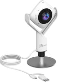 360 Degree All Around Meeting Webcam | 1080P HD Camera with High Fidelity Microphone, USB-C | for Video Conferencing