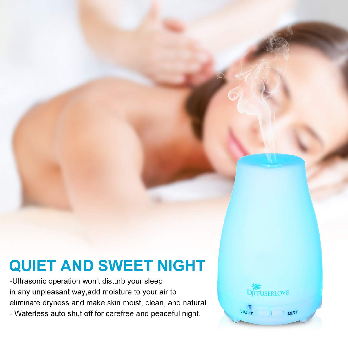 Diffuser 2 Pack Essential Oil Diffuser 200ML Remote Control Ultrasonic Aromatherapy Diffuser Mist Humidifiers for