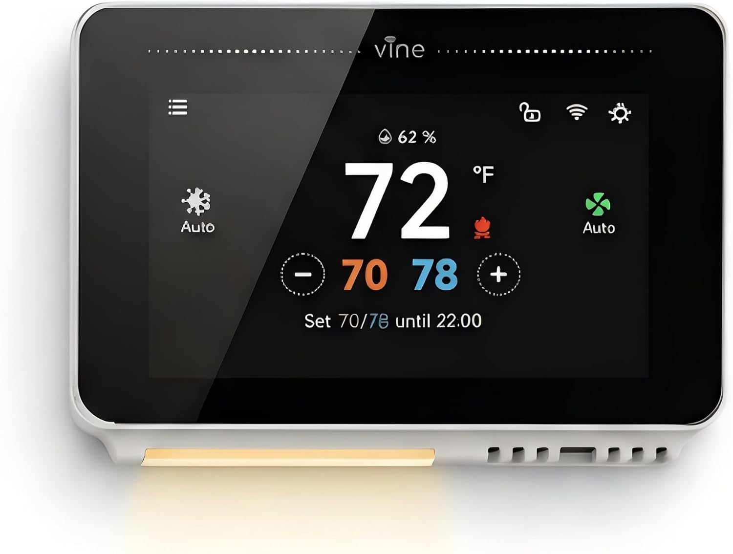 Smart Thermostat for House with Nightlight, 4.3 Inches WiFi Thermostats for Home Compatible with Alexa and Google