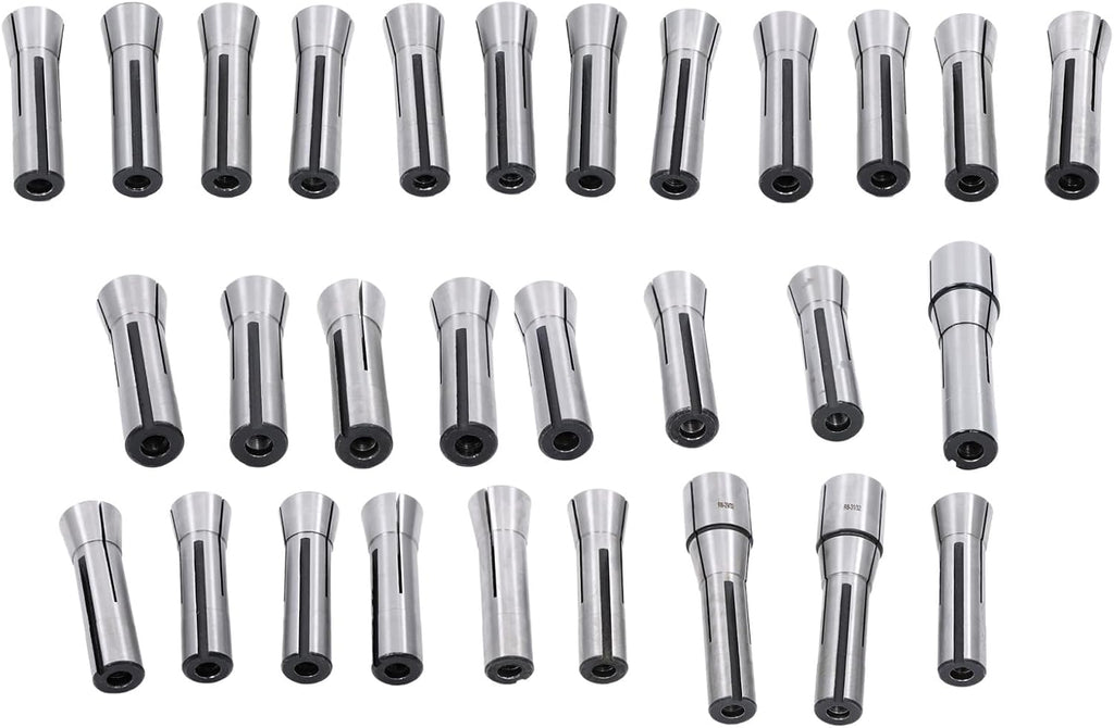 findmall 29Pcs R8 Collet Set with R8 Collet Rack