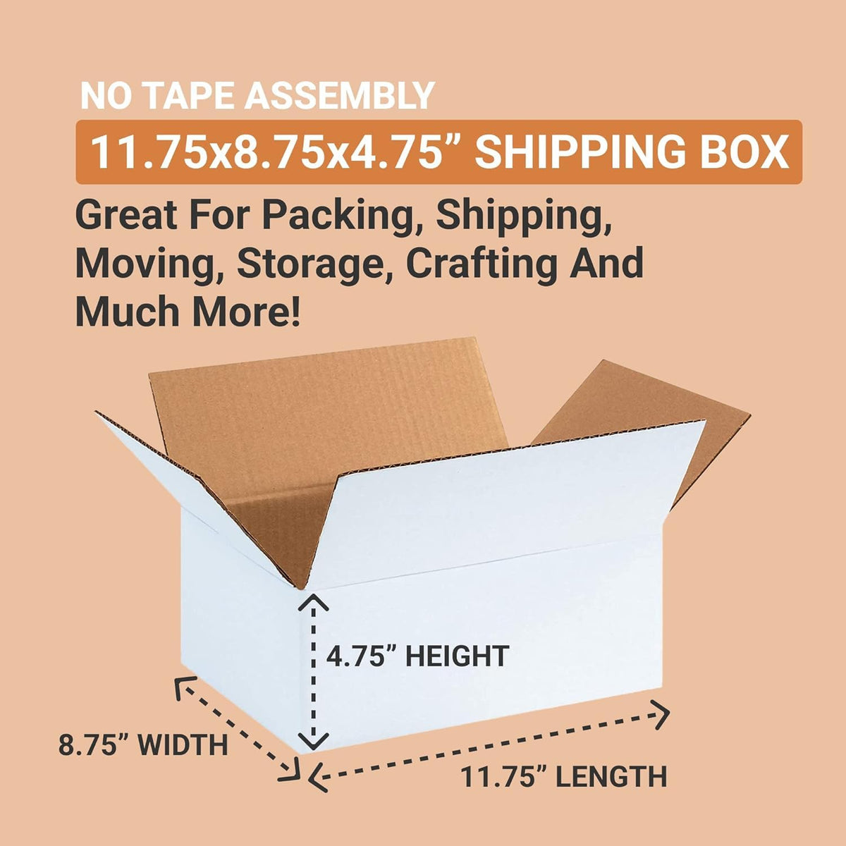 Shipping Boxes Small 20"L x 20"W x 20"H 25-Pack - Corrugated Cardboard Box for Moving, Mailing, Packing, Packaging