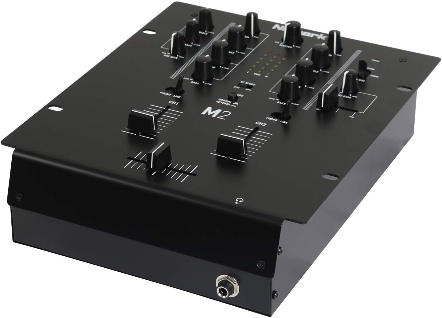 M2 2-Channel Scratch DJ Mixer | Rack-Mountable Scratch Mixer, 3-Band EQ, Mic Input, Replacable Slope-Adjustable