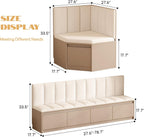 Restaurant Booth Seating Bench, Breakfast Nook Benchs, Commercial Banquette with Hidden Storage, Modern Armless Booth