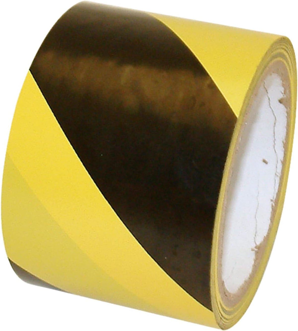 JVCC Hazard Warning Tape 6 mils Thick, 3 in. (72mm Actual) x 18 yds. (Black with Yellow Stripes)