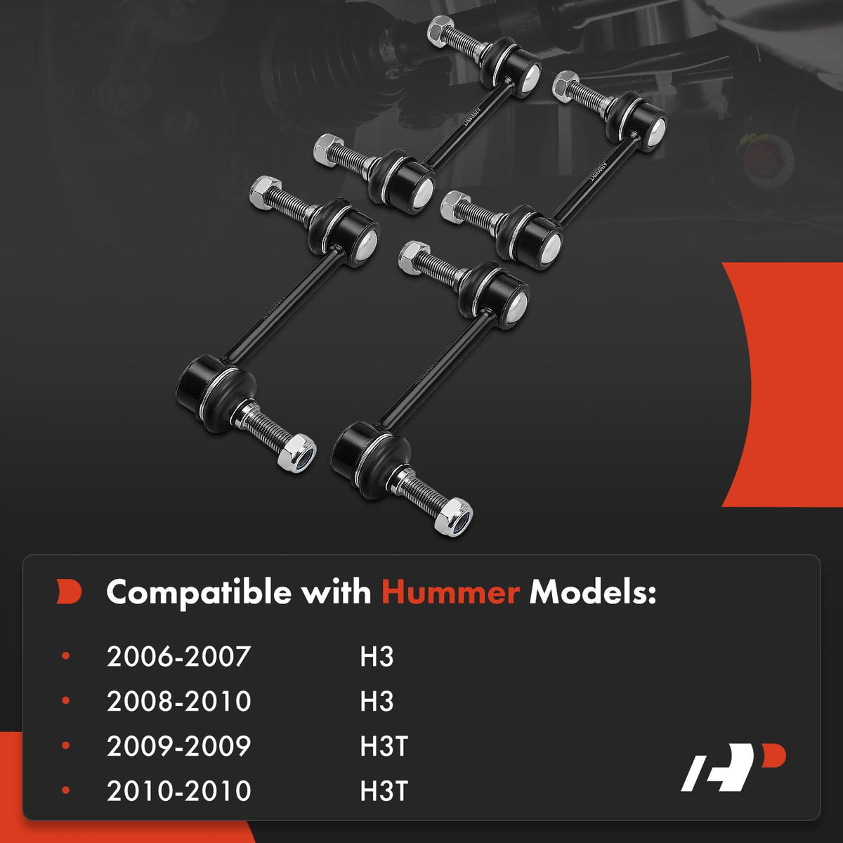 A-Premium Front and Rear Sway Bar Link Stabilizer Bar End Link Kit