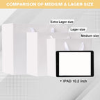 15.7" Extra Large White Gift Bags for Presents with Tissue Paper & Ribbon Handles for Shopping, Small Business