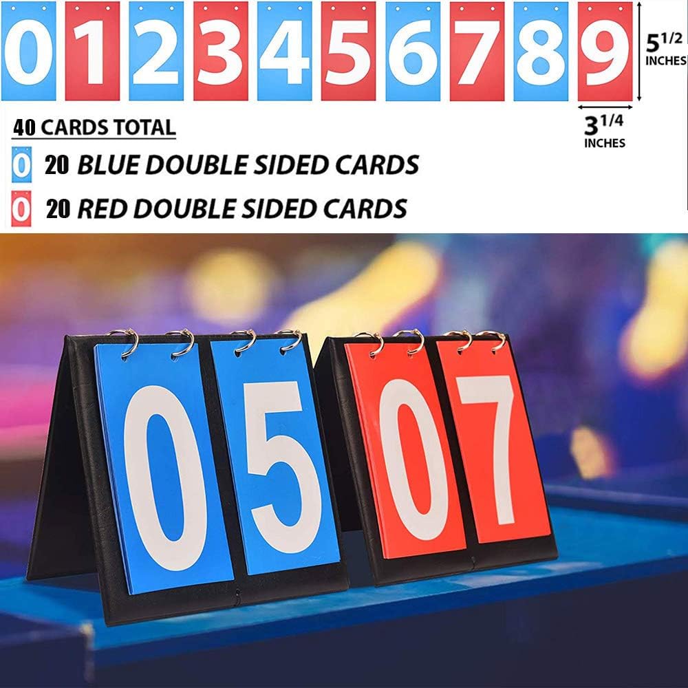 Portable Table Top Scoreboard Flipper, Multi Sports Score Flip Scoreboard