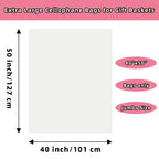 40x50 In Extra Large Clear Cellophane Bags for Gift Baskets, 10Pcs