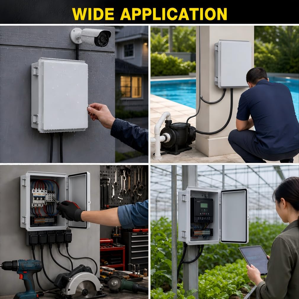IP67 ABS Outdoor Electrical Junction Box Waterproof with Aluminum DIN Rail