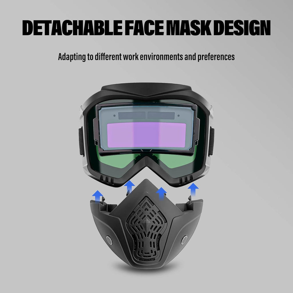 Auto Darkening Welding Helmet, Full Face Mask for MIG TIG ARC, Heavy Duty