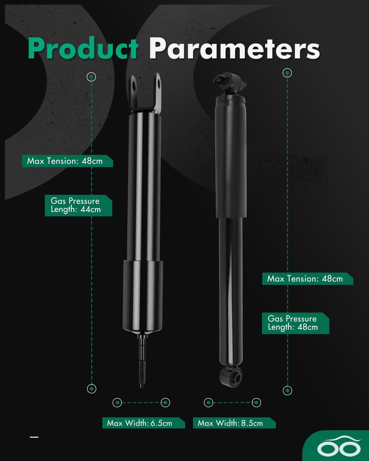 SCITOO Front Rear Shocks 4pcs for Hummer H3 Shock Absorbers