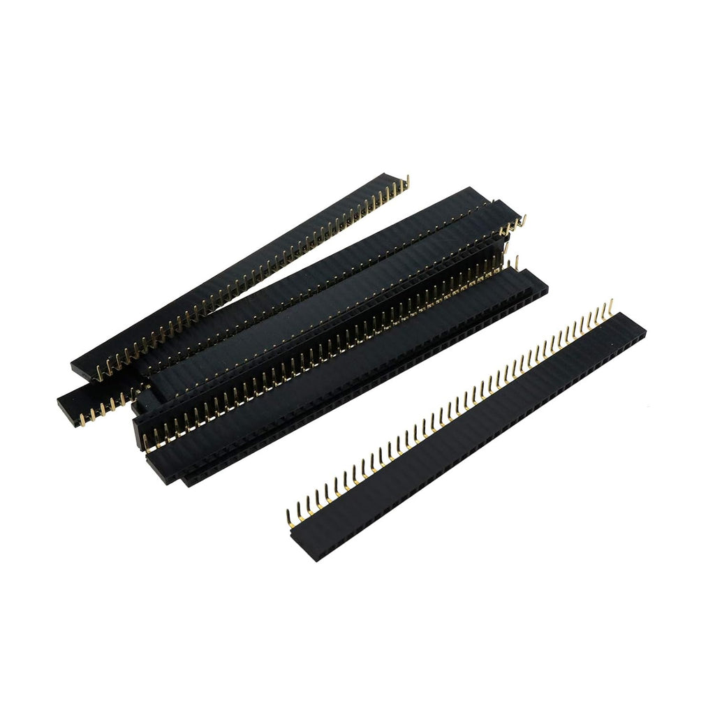 Xiaoyztan 10Pcs 40-Pin Right Angle Female Header 2.54mm